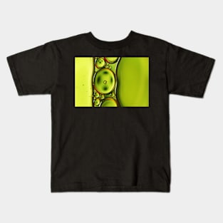 Button Green Oil Drops Kids T-Shirt